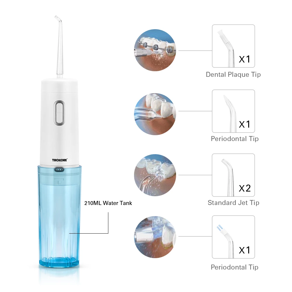 5 сменных наконечников для портативного USB ирригатора полости рта перезаряжаемый Стоматологический Ирригатор вода стоматологический Flosser водный струйный очиститель зубов