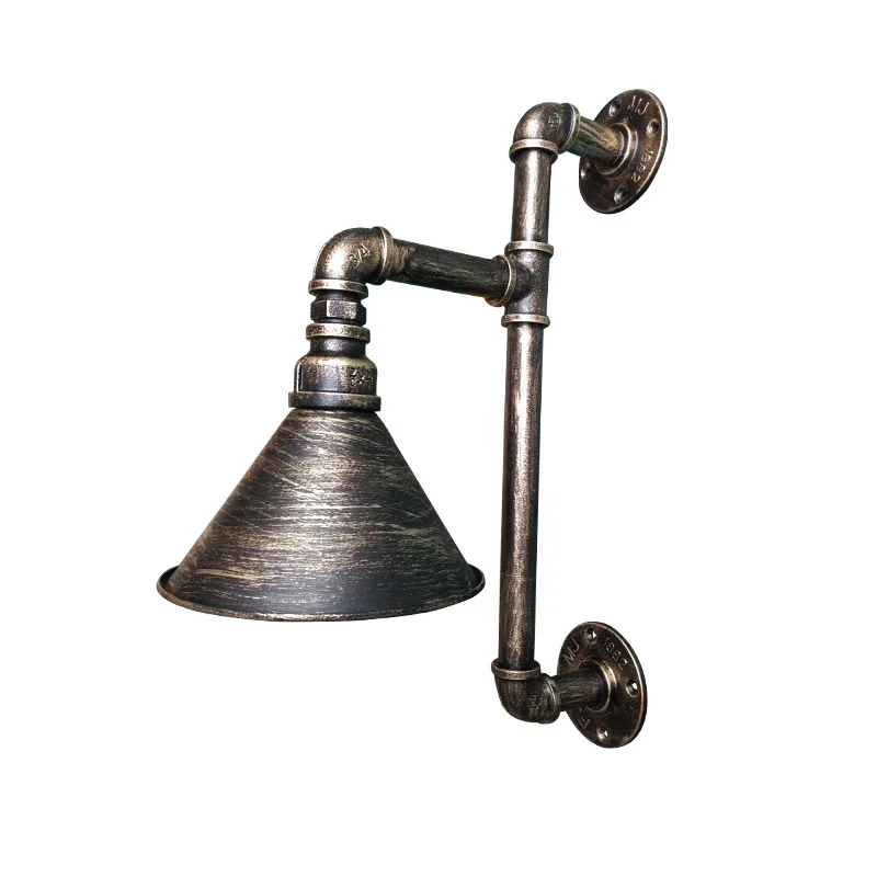 

Retro Coffee Shop Industrial-Style Hallway Decoration Balcony Lamps American-Style Restaurant Bar Iron Art Pipe Wall Lamp