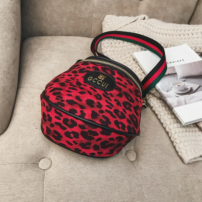 

Shell-Shaped Pillow Leopord Pattern Tiger Head Fashion Street Shoulder WOMEN'S Bag