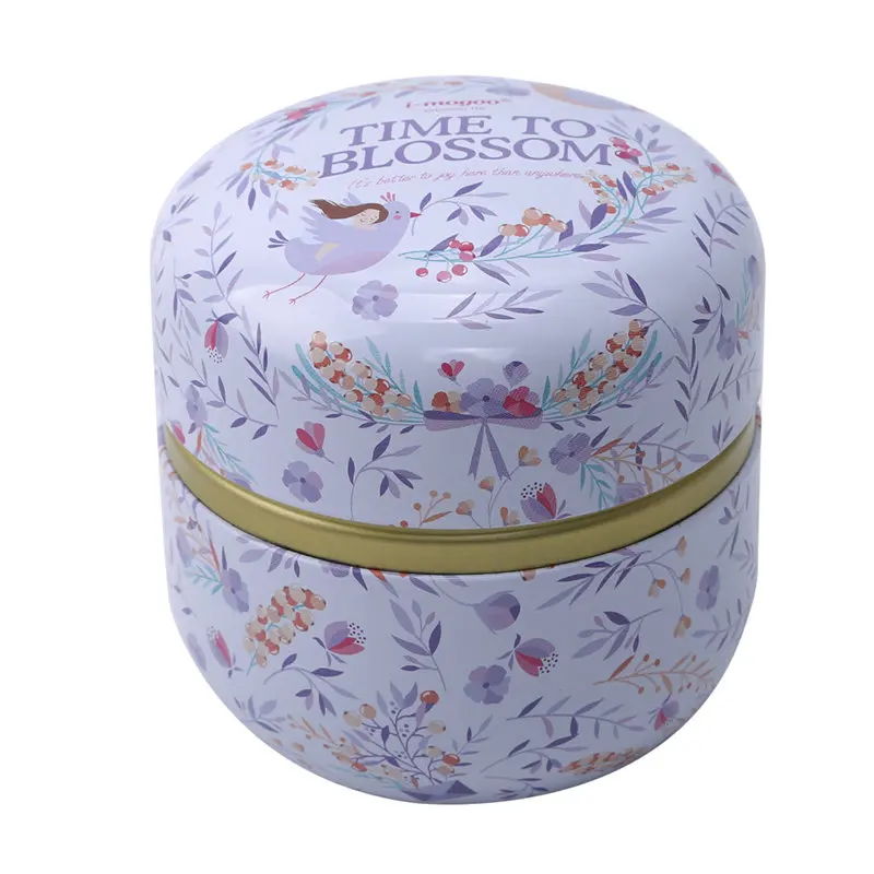 Новые банки для чайных конфет, круглая жестяная коробка с 2 крышками, контейнер для хранения конфет, ювелирных изделий, органайзер для мелочей, подарочная упаковка, железная коробка