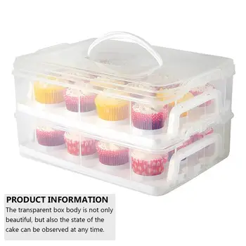 

1pc Durable Portable Useful Cake Storage Box Muffin Cake Container Cupcake Boxes