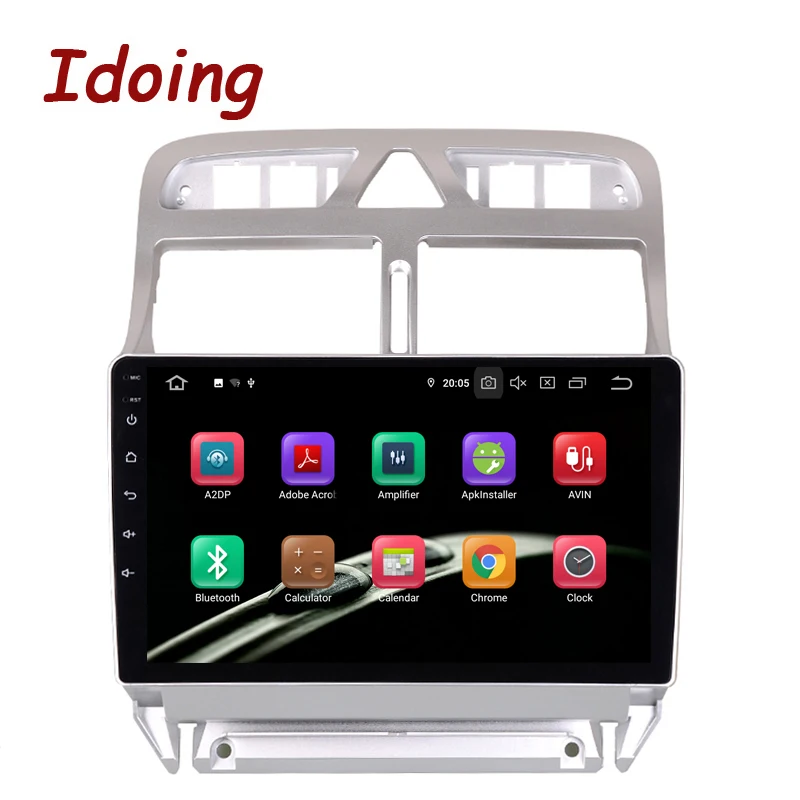 Flash Deal Idoing 9" 2.5D Car Android 9.0 Multimedia Player For Peugeot 307 307CC 307SW 2002-2013 PX5 4G+64G 8 Core GPS Navigation TDA7850 2