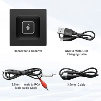 

2in1 Rechargeable Wireless Bluetooth Adapter V4.2 Audio Stereo Adapter Transmitter Receiver for Car AUX MP3 MP4 TV PC Speaker