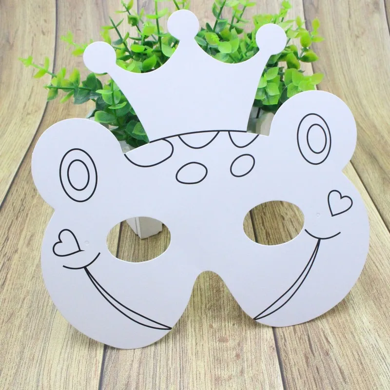 13 Дети DIY цветные Мультяшные животные картина маска Дошкольное граффити искусство ремесла игрушки творческие Рисование игрушки подарок для детей Дети - Цвет: 13