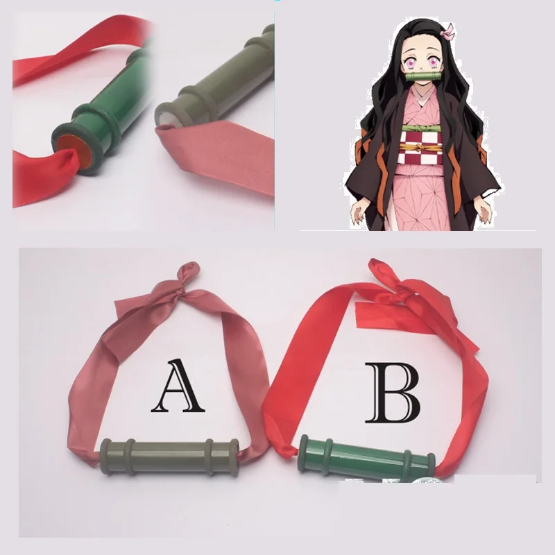 Demon Slayer Kimetsu no Yaiba Kamado Nezuko косплей реквизит штемпельные палочки реквизит для косплея бамбуковый реквизит-Аксессуары аниме Хэллоуин