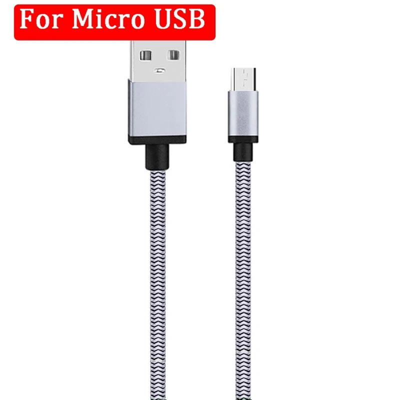 2 м данных USB зарядное устройство кабель Магнитный кабель Micro usb type C Быстрый Android данных зарядное устройство Быстрая зарядка длинный провод шнур - Цвет: Micro USB White