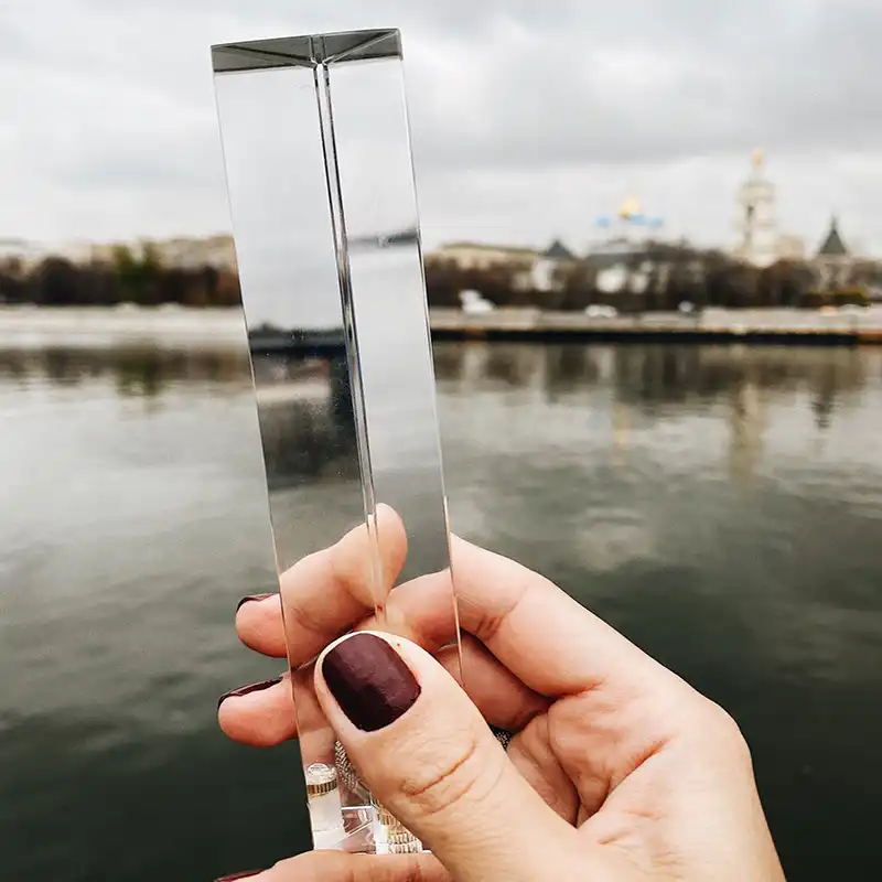 Fotografia prisma triangular para fotos sem suporte 30x30x150mm filtro de efeitos de vidro de cristal arco-íris para fotografia de estúdio