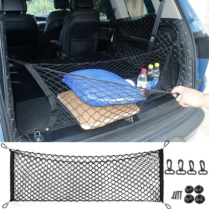 110x50 см Универсальный Автомобильный органайзер для багажника, карман для багажника, сетчатая сетка для хранения, автомобильная сетка для автомобильного багажника