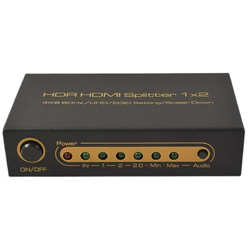 

Ultra HD HDMI One-Two Two-In-1 Out 4K3D Video Splitter Supports Simultaneous Output of Two Resolutions EU Plug