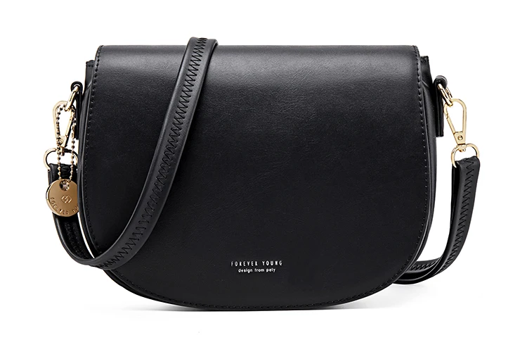 Fashion Bags Ladies Luxury Bags Vintage Saddle Female Bag Yellow Shoulder Bag With Adjustable Strap - Цвет: black