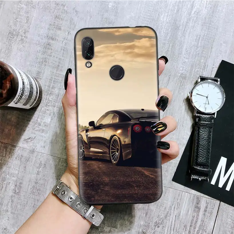BA195-9 GTR Car Cool Black Cover Phone Case for Xiaomi Redmi Note 8 7 7S 7A 6 S2 GO K20 Pro 6A Mi 6X 5X A1 CC 9 8 Coque - Цвет: BA195-9