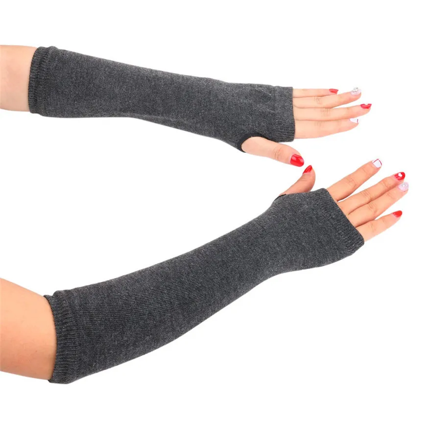 Женские перчатки Стильные теплые зимние перчатки для рук женские вязаные искусственные шерстяные варежки теплые без пальцев женские перчатки