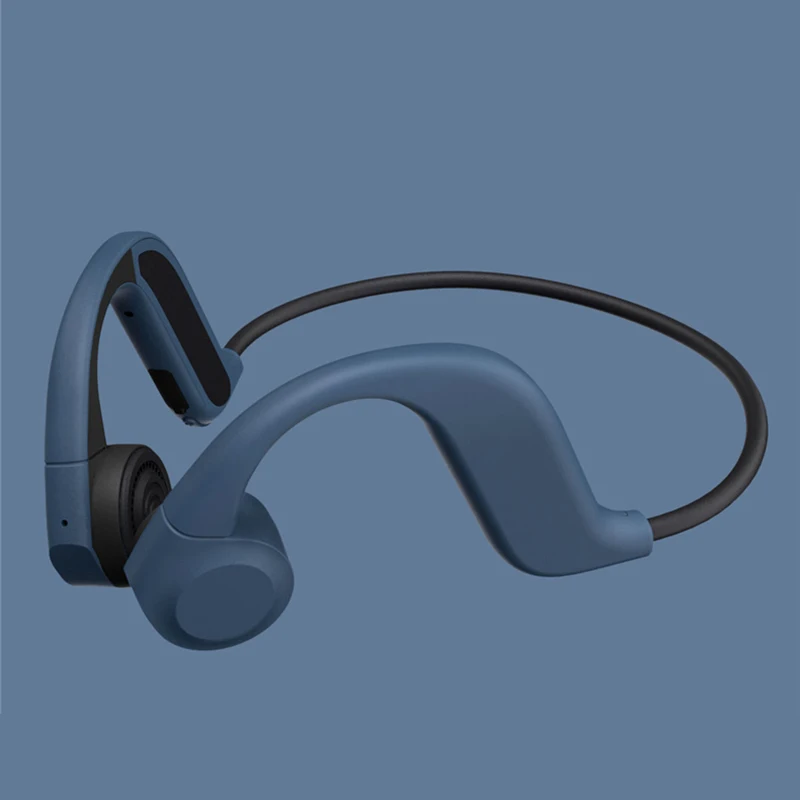 blue X9 костной проводимости Bluetooth IPX5 Водонепроницаемая гарнитура встроенный 8 Гб памяти двойной микрофон шумоподавляющий наушник для спортивной езды - Цвет: blue