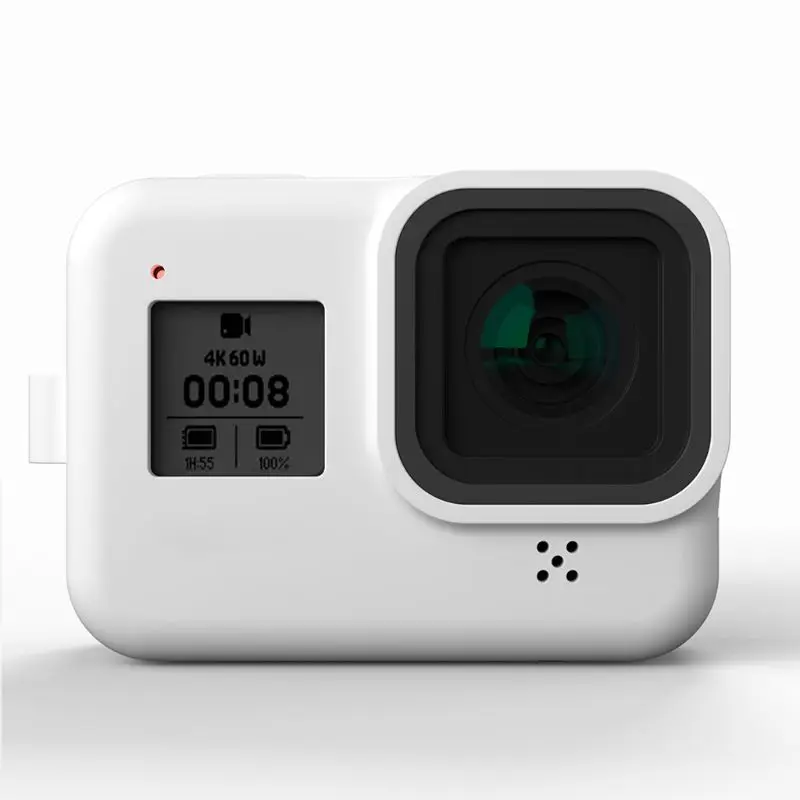 Силиконовый защитный чехол Корпус оболочка с ремешком для камеры gopro Hero 8