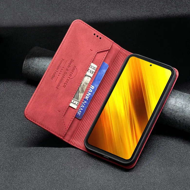 poco pro caso da aleta textura couro ímã livro escudo rfid para xiaomi poco nfc capa carteira