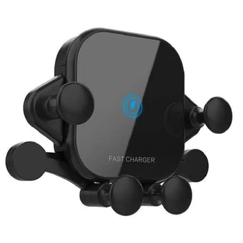 

15W Car Qi Fast Wireless Charger Car Holder Ultra-quiet Texture for iPhone 8 X XR XS 11 Pro Max In Samsung