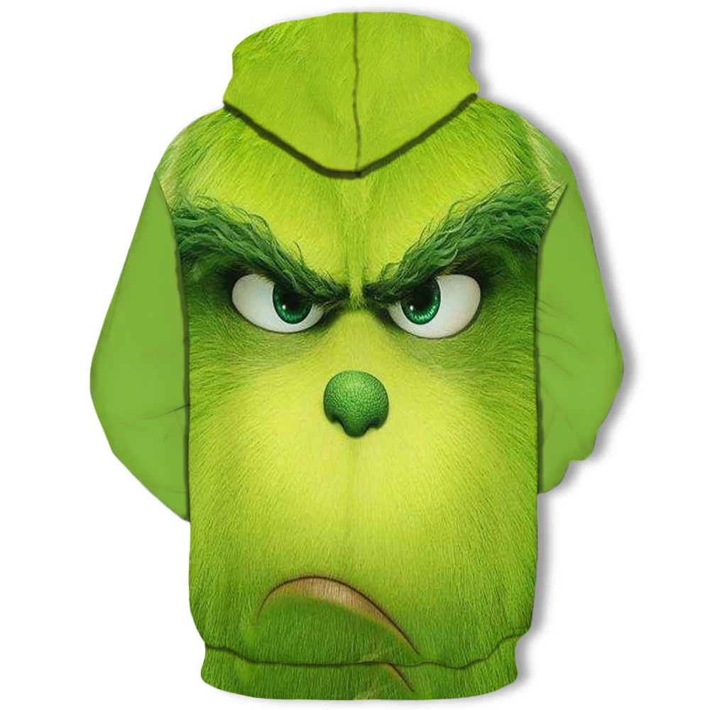 Новинка, толстовки с 3D принтом из фильма The Grinch, мужские толстовки, спортивные костюмы унисекс, модные пуловеры, уличная толстовка с капюшоном для мужчин