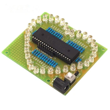 

DIY LED Light Kit Precise Cutting and Interface Single-chip DC4.5-5V Remote Control Heart-Shaped LED Light Kit