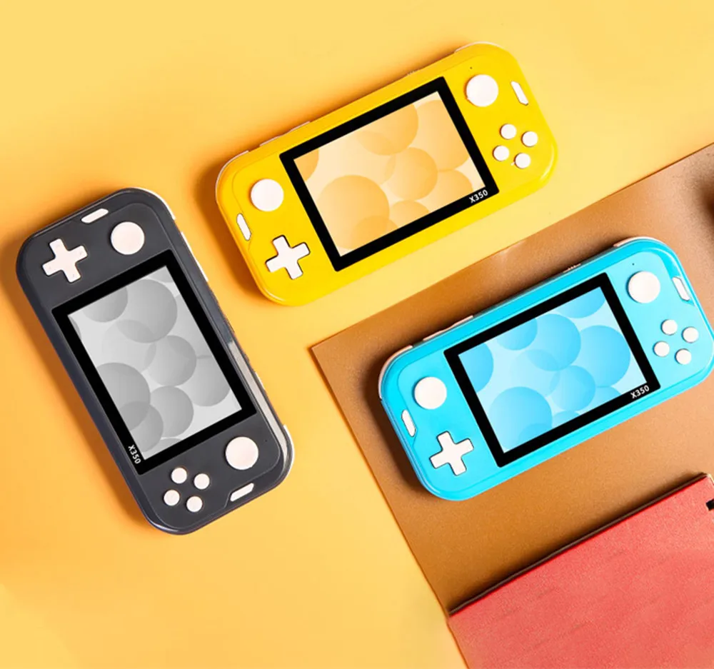 X350 3.5Inch IPS Screen Mini Retro Handheld Video Game Console Dual Joystick MP3 MP4 Ebook Player Pocket Portable Gaming Box