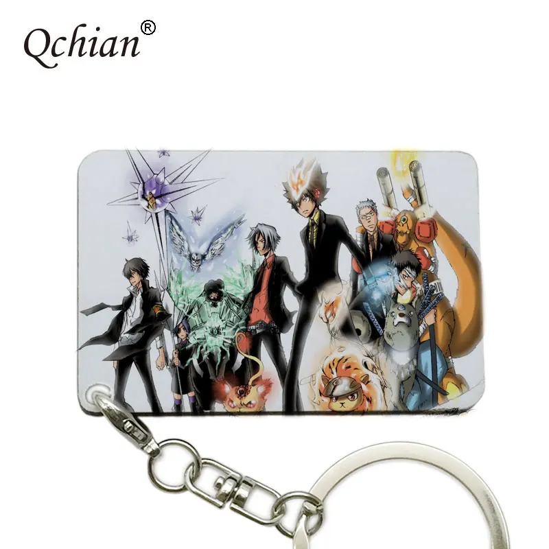 Аниме HitmanReborn брелок для мужчин HITMAN REBORN цепочки ключей кольцо Круглые безделушки