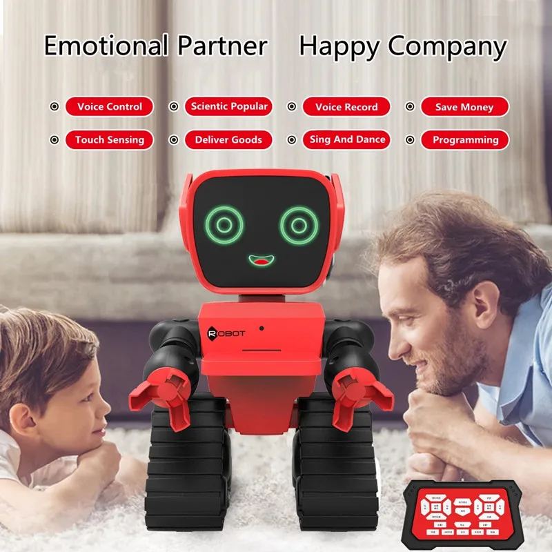 Intelligent Smart Robot Can Singing Dancing Voice Story Recording Save Money Programming Touch Sensor Robot Carry Thing Gift Toy 3