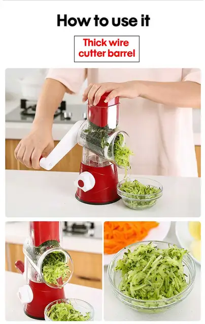 OUSIKA Coupe-légumes manuel trancheuse rouleau de cuisine Gadgets outil  hachoir à légumes trancheuse ronde râpes carotte pomme de terre fromage  déchiqueteuse Trancheurs (Color : Green) : : Cuisine et Maison