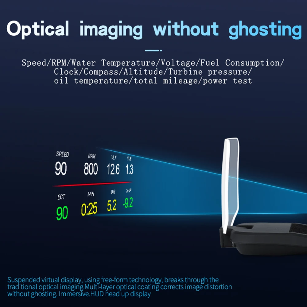  ڵ HUD ӵ RPM ׺̼ , ڵ OBD2 + GPS  ӵ,  溸 ý,  ÷ C2