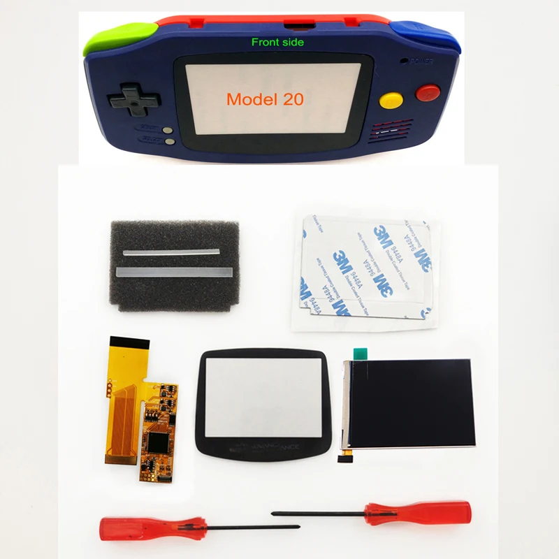 ips gba com 10 níveis de brilho,
