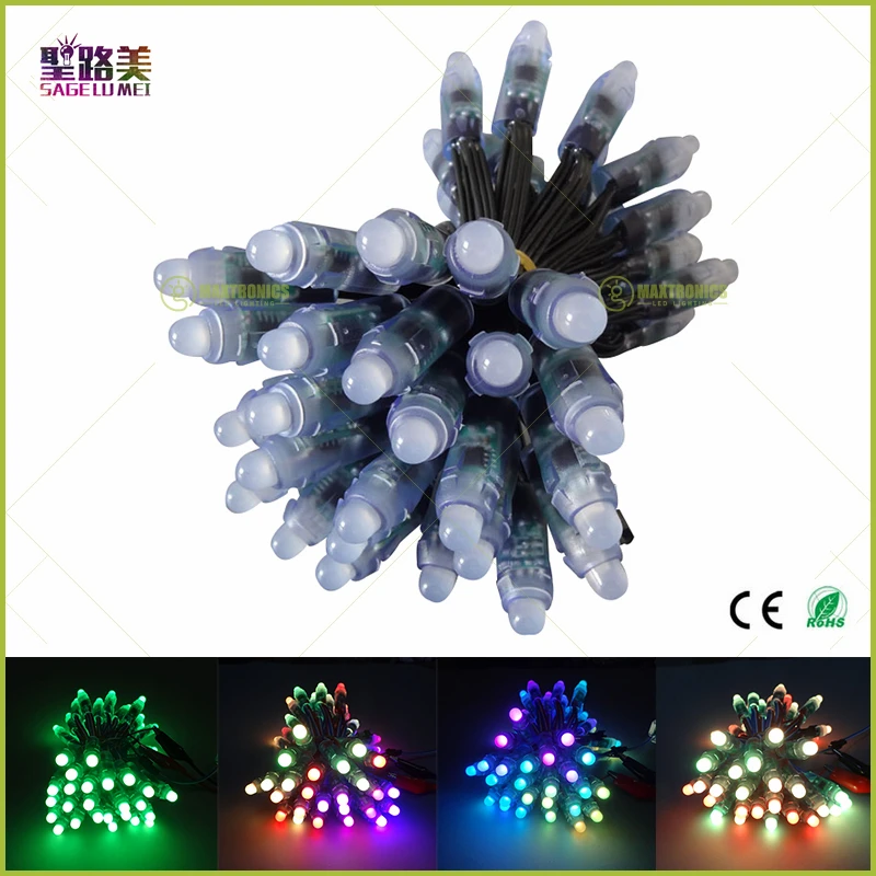 US $11.89 50pcsUnit DC5V WS2811 LED Pixel ModuleBlackGreenWhiteRGB Wire String Lights Christmas HolidayAddressableIP68 Waterproof