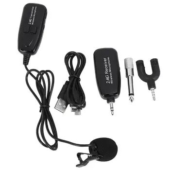 

Professional 2.4G Lavalier Microphone Camera Microphone Long-Distance Mic for Phone DSLR TV PC and Amplifier