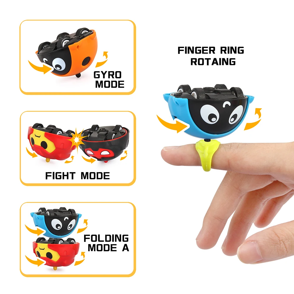 Strange Insects and Mecha Gyro Friction Car Children's Educational Toys Halloween Christmas Birthday New Year Gift