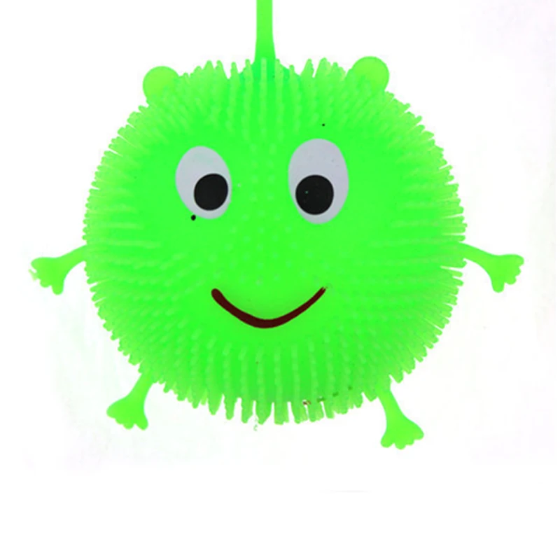 Party Decoration Flashing Fur Ball Fur face Vent BallSoft toys For ChildrenFestival AccessoriesRave Festival LED Toys (16)