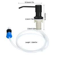 สแตนเลสสตีลอ่างล้างจานสบู่เหลว Built-In ปั๊มโลชั่นหัว Extension ซิลิโคนชุดสำหรับห้องครัวสบู่ Dispenser 2