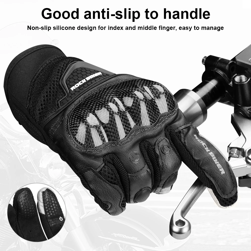 Мужские мотоциклетные перчатки, дышащие перчатки с сенсорным экраном, велосипедные защитные перчатки из углеволокна, женские короткие