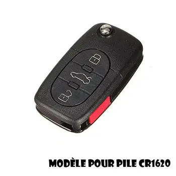 

CLE Jongo para Audi A2 A3 A4 A6 A8 TT S3 S4 A1 A5 Q7 3 botones + Panic – Carcasa para Pila CR1620 Telecommande @ pro-plip