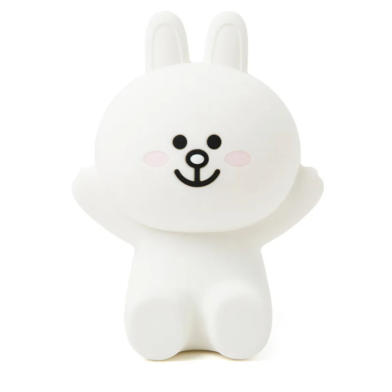 

INS Hot Selling Brown Bear Rabbit Silicone Night Lamp Baby LED Bedside Sleep Lamp Rechargeable Night Light