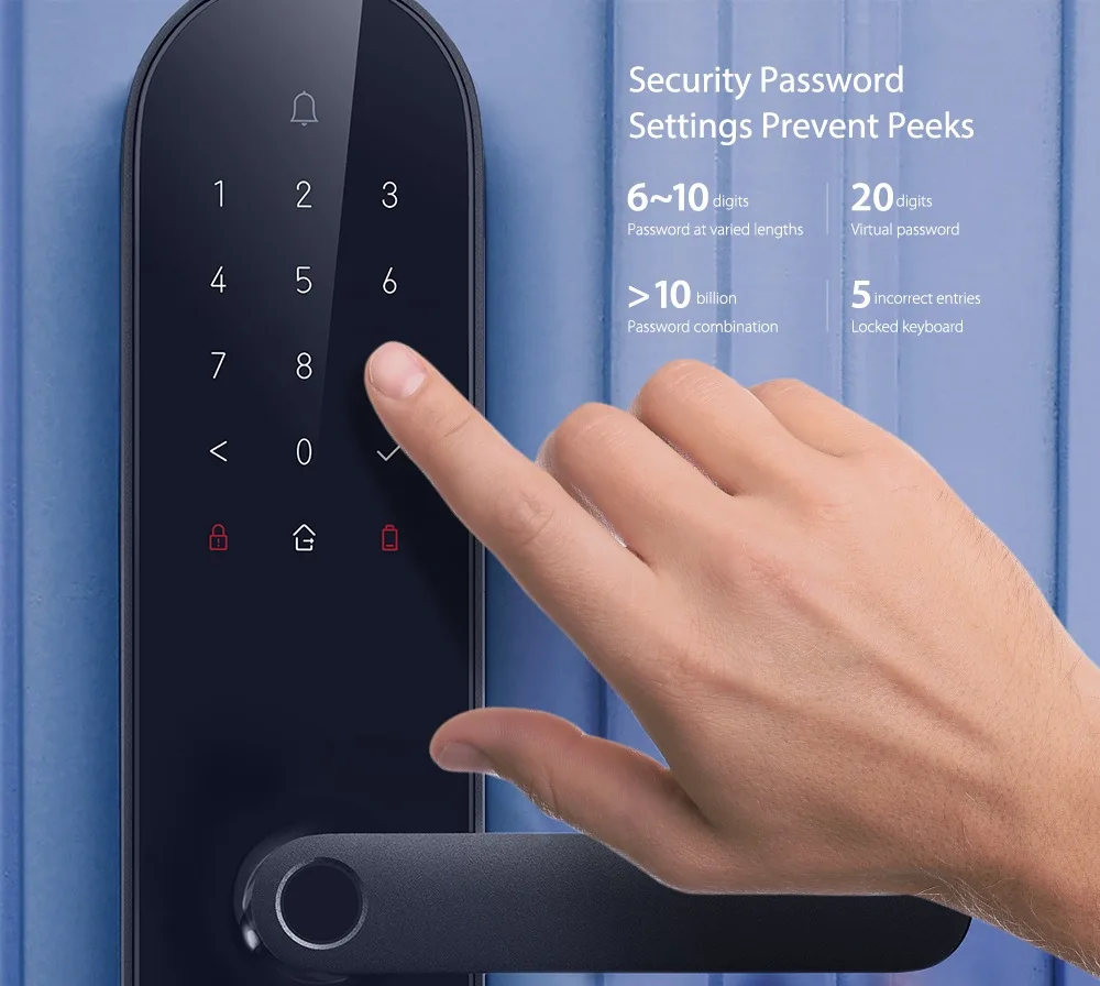 Aqara N100 умный дверной замок отпечаток пальца Bluetooth пароль NFC разблокировка работает с Mijia HomeKit умная связь с дверной звонок