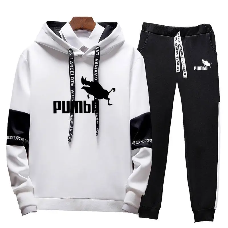 90% OFF Brand Clothing Men's Casual Sweatshirts Pullover Cotton Men tracksuit Hoodies Two Piece +Pants Sport Shirts Autumn Winter Set