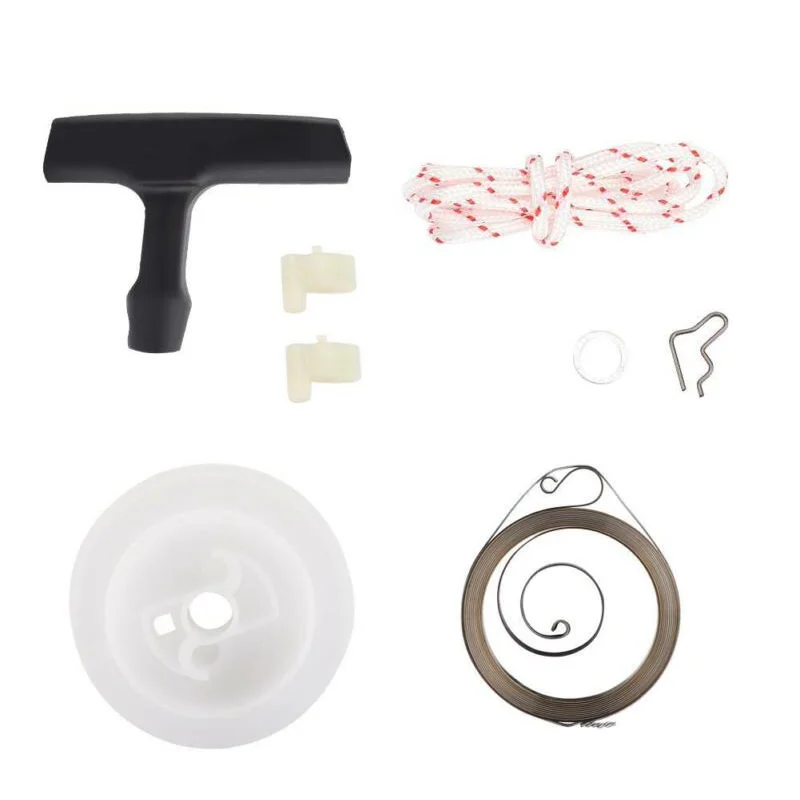 1 * ручка + 1 * веревка + 1 * шкив + 1 * пружина + 1 * перемотка + 1 * патрон + 2 * Pawls для Stihl 029 039 MS290 MS390 частей