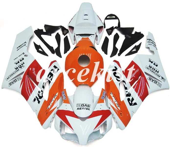 

4Gifts New ABS Injection Mold Full Fairing Kit Body set fit for HONDA CBR1000RR 1000RR 2004 2005 04 05 Custom orange white