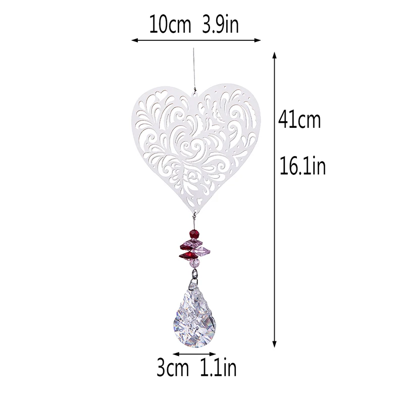 H&D 4 Styles Crystal Suncatcher Window Hanging Ornament Rainbow Maker Pendant for Christmas Day Wedding Cars Window Decor