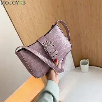 

Vintage Stone Pattern Underarm Shoulder Bags Women PU Leather Travel Totes Purse Solid Color Fashion Handbag