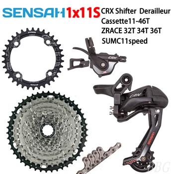

SENSAH CRX 1x11 Trigger Shift Lever + Rear Derailleur 11 Speed + Flywheel + ZRACE Sprocket For MTB Mountain Bike M7000 H L New