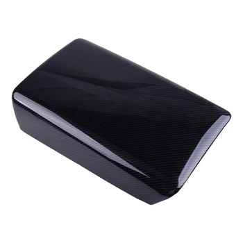 

beler NEW Carbon Fiber Texture Car Center Console Storage Armrest Cover Lid Protect Trim fit for Tesla Model 3 2018 2019