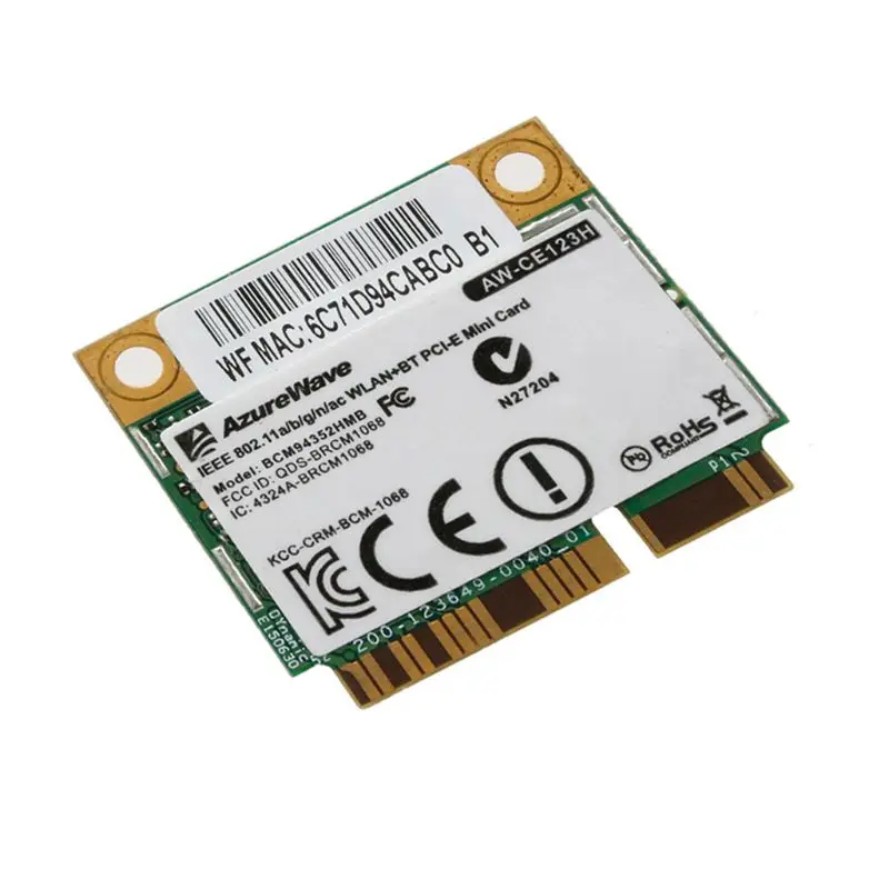 BCM94352HMB AW-CE123H 802.11ac 867 Мбит/с 2,4/5G Bluetooth 4,0 Wi-Fi Беспроводной карты