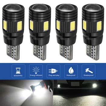

4Pcs Car Led Light T10-6SMD DC12V Car Width Lamp Door Light Reading Light Car Marker Lamp Bulb Accessories 6000K