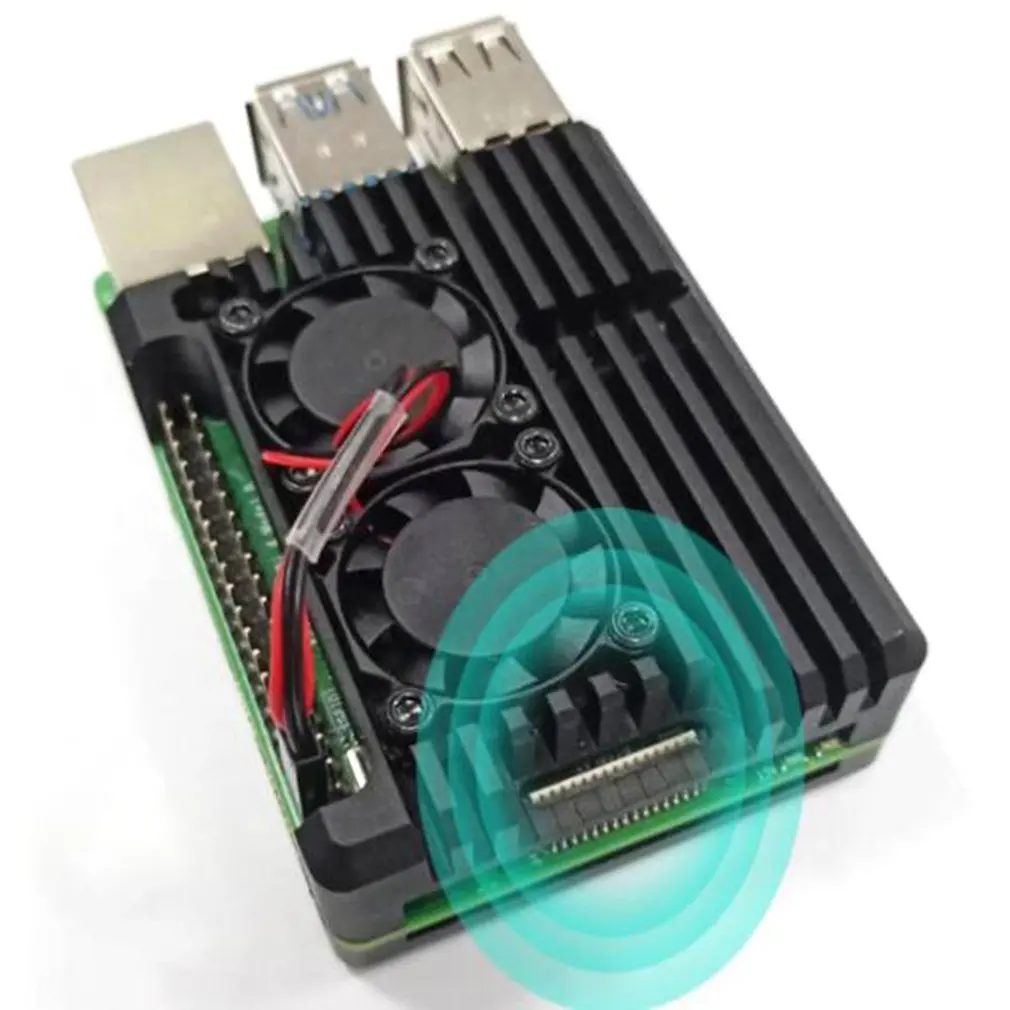 For Raspberry Pi 3 Aluminum Case Replacements Parts Metal Shell Black Enclosure for RPI Raspberry Pi 3B