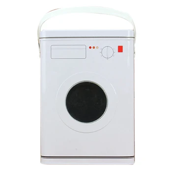 

Washing Machine Design Iron Storage Case with Handle Metal Sundries Container Washing Room Storage Box Gift Case