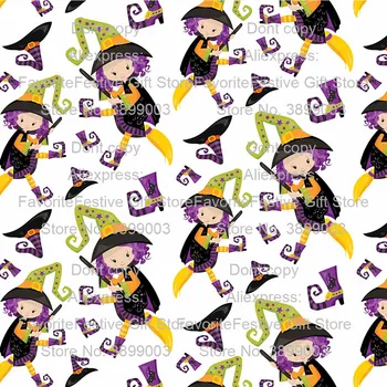 

Magic Witch Holika Halloween Turkey & Pumpkin Cotton polyster Fabric Animal Patchwork Apparel Dress Cloth Home Decoration