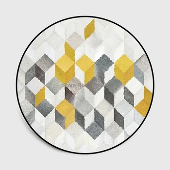 

Nordic Simple Geometric Round Carpets Kids Play Tent Aera Rugs Bedroom Living Room Coffee Table Children Crawling Floor Mats